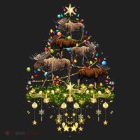 Mooses Christmas Tree Lights Holiday Moose Lover Cute Gift Hat thumb 2