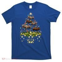 Mooses Christmas Tree Lights Holiday Moose Lover Cute Gift T-Shirt thumb 0