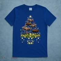 Mooses Christmas Tree Lights Holiday Moose Lover Cute Gift T-Shirt thumb 5