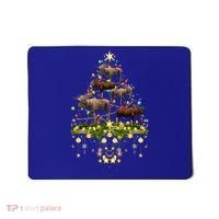 Mooses Christmas Tree Lights Holiday Moose Lover Cute Gift Mousepad thumb 0