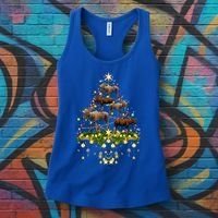 Mooses Christmas Tree Lights Holiday Moose Lover Cute Gift Women's Tank Top thumb 3