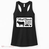 Meat Church The Holy Trinity Barbecue Grilling Women's Tank Top thumb 0