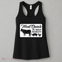 Meat Church The Holy Trinity Barbecue Grilling Women's Tank Top thumb 3