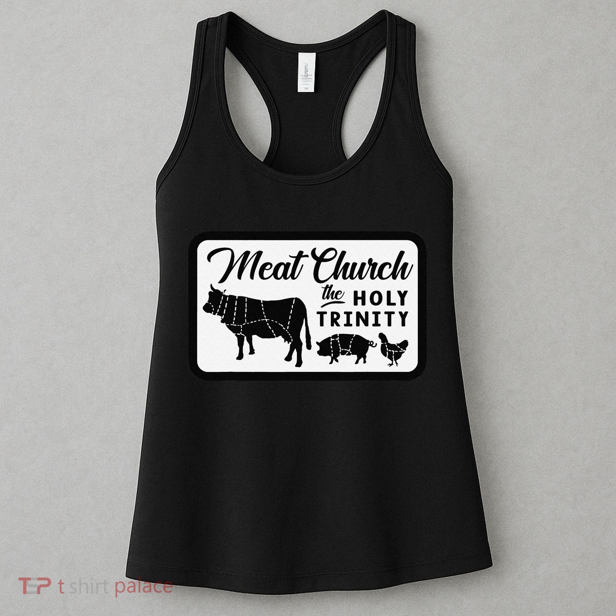 Meat Church The Holy Trinity Barbecue Grilling Women's Tank Top