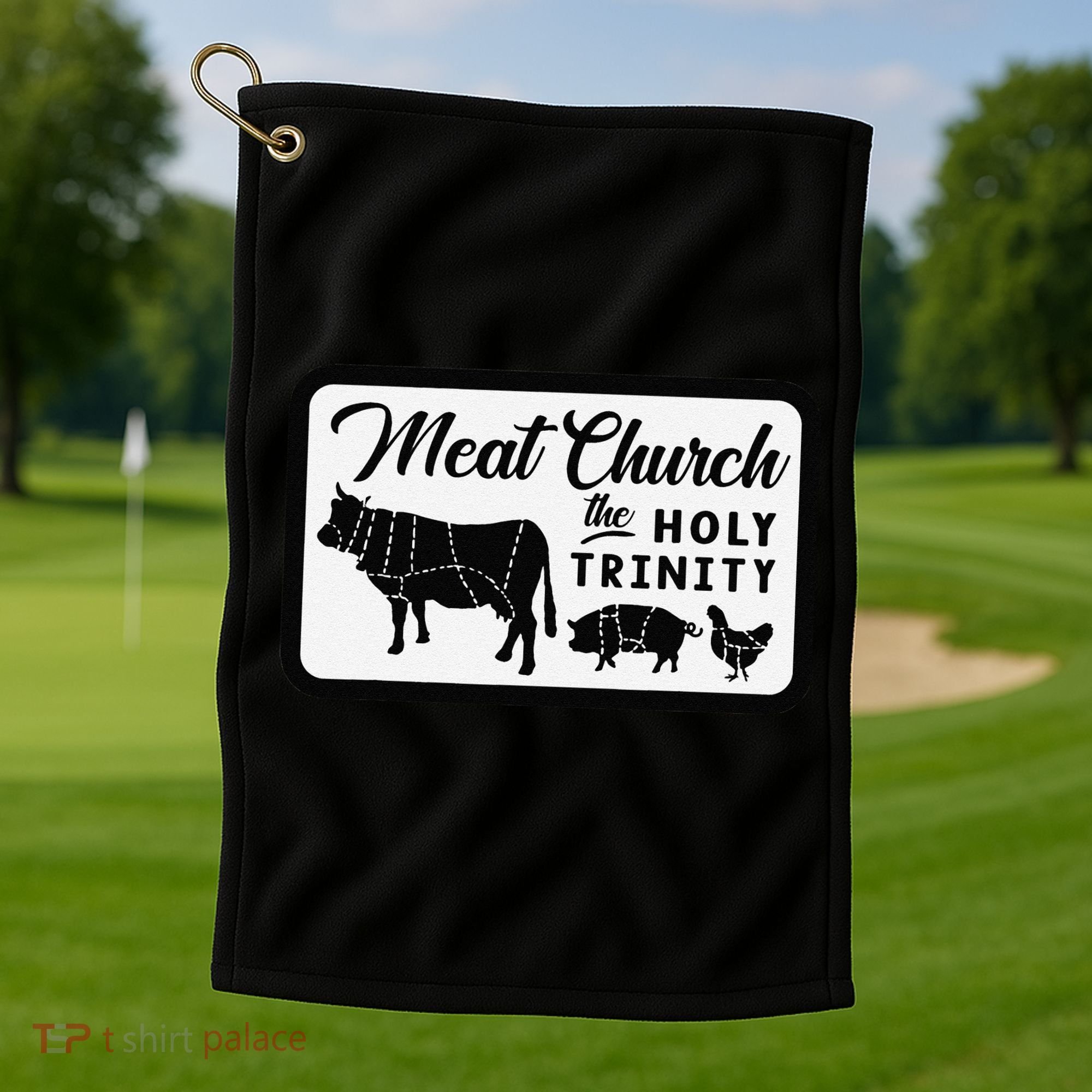 Meat Church The Holy Trinity Barbecue Grilling Golf Towel