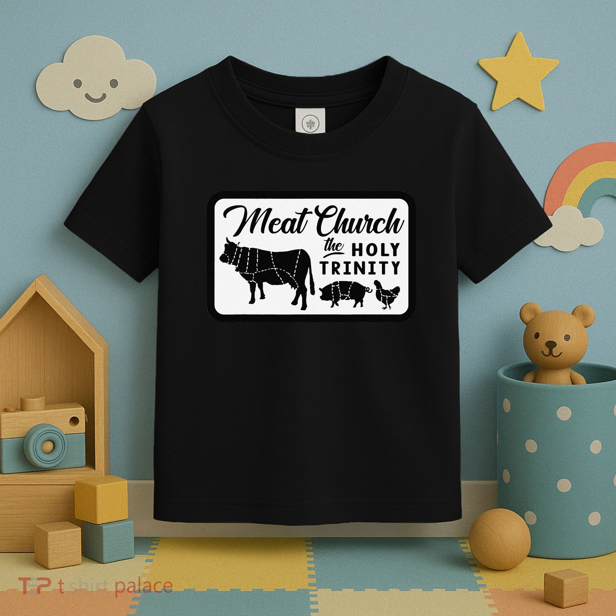 Meat Church The Holy Trinity Barbecue Grilling Toddler T-Shirt