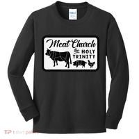 Meat Church The Holy Trinity Barbecue Grilling Kids Long Sleeve Shirt thumb 0