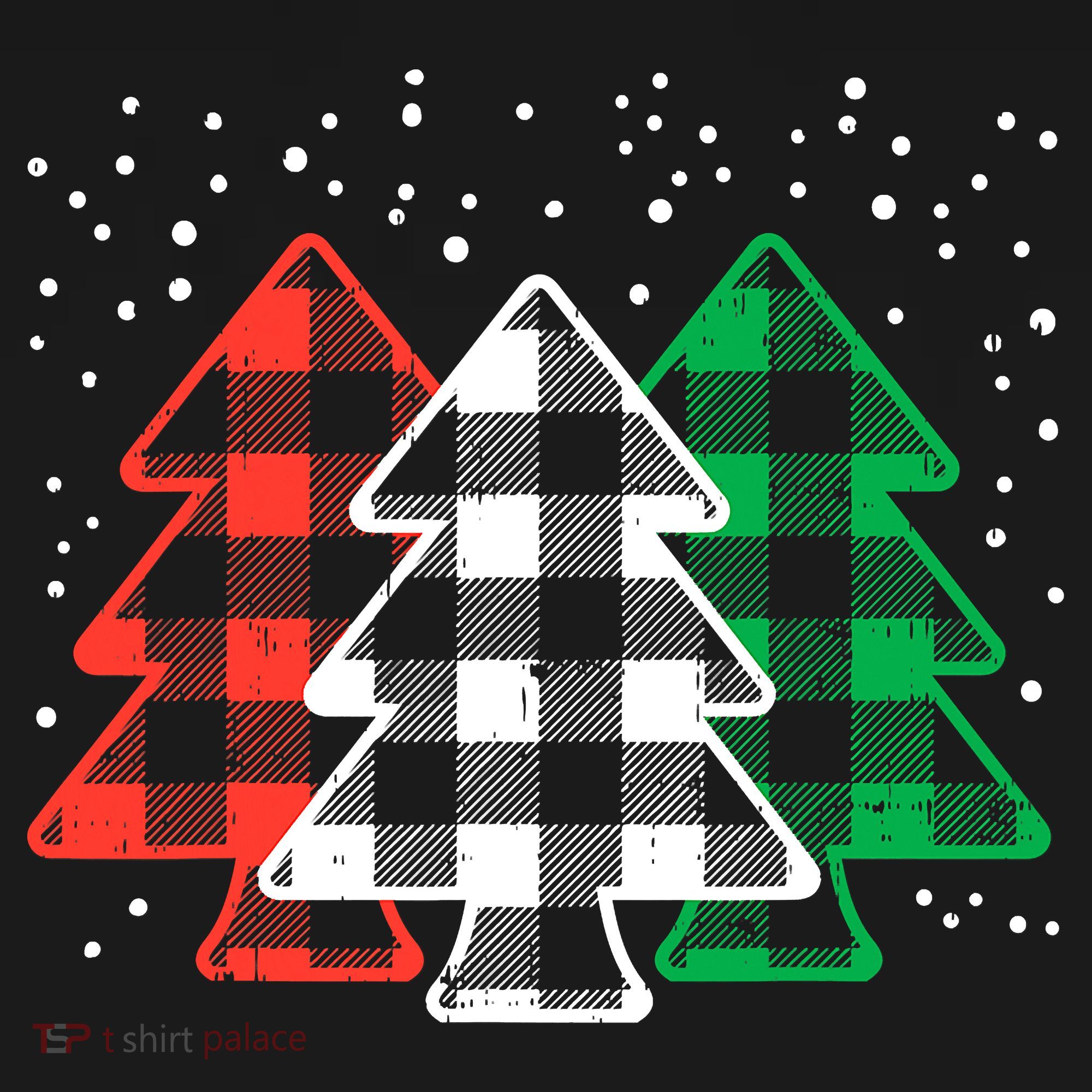Merry Christmas Tree Buffalo Plaid Red White Green Xmas Women's Tank Top