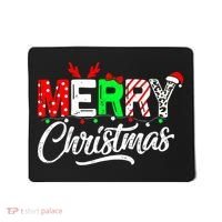 Merry Christmas Tree Buffalo Plaid Red White Green Cute Xmas Mousepad thumb 0