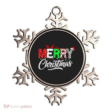 Merry Christmas Tree Buffalo Plaid Red White Green Cute Xmas Ornament