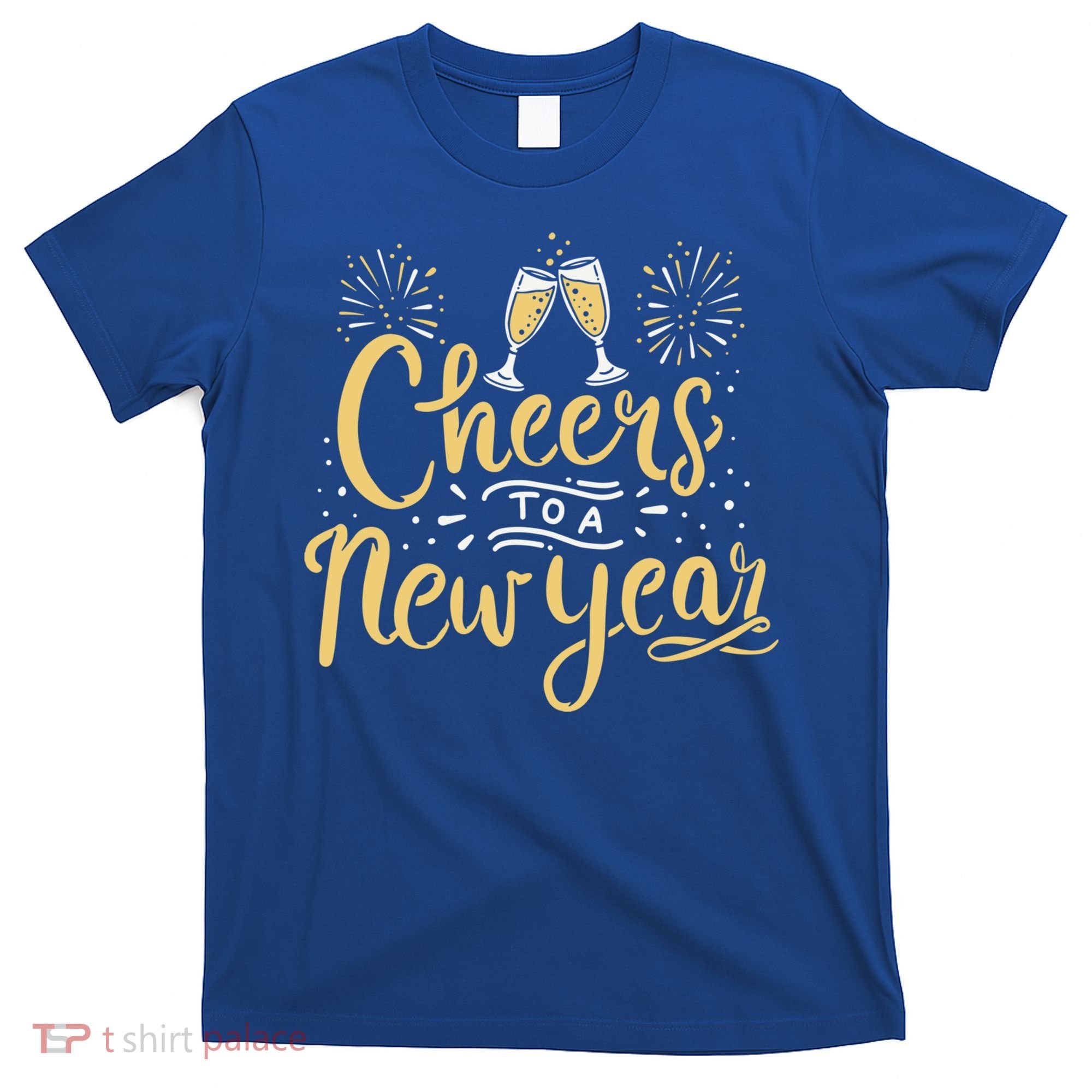 M156 Cheer To A New Year Funny Happy New Year Wine Party Gift T-Shirt