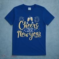 M156 Cheer To A New Year Funny Happy New Year Wine Party Gift T-Shirt thumb 5