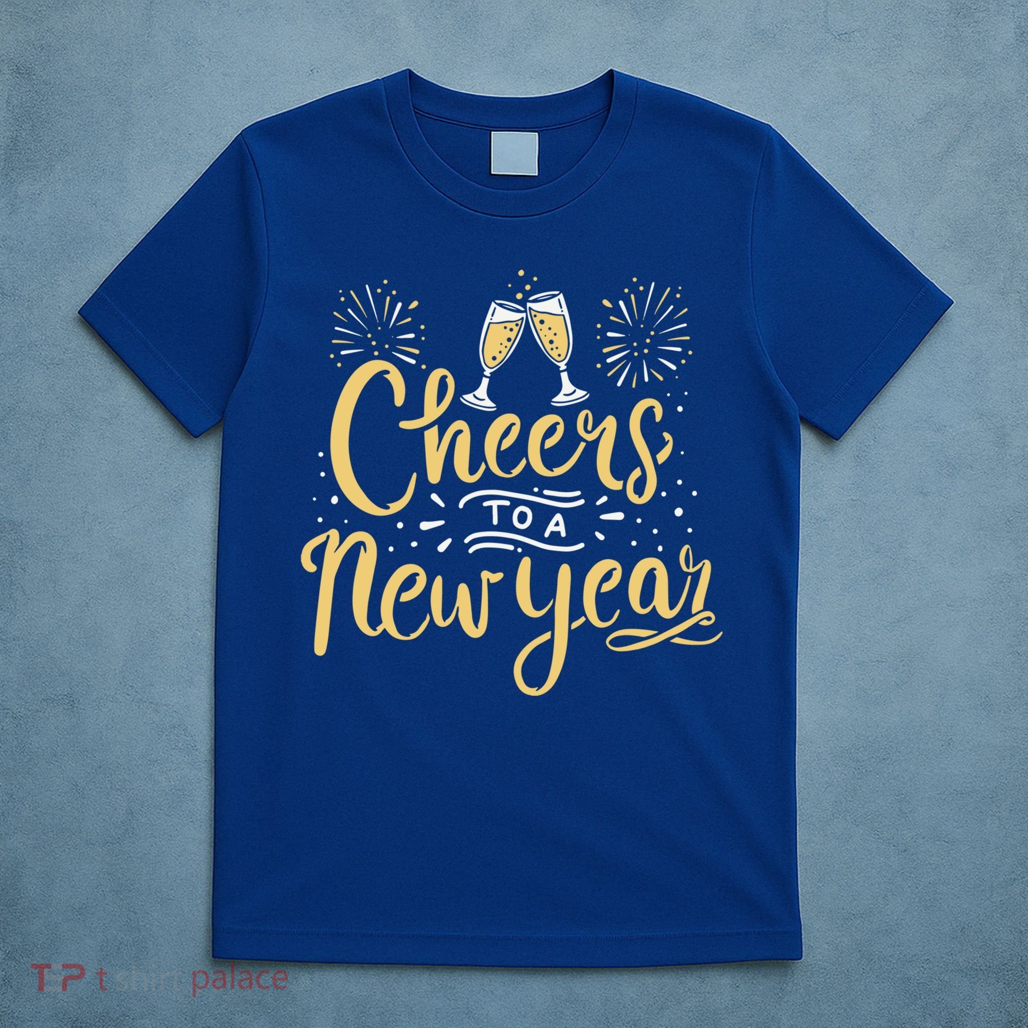 M156 Cheer To A New Year Funny Happy New Year Wine Party Gift T-Shirt