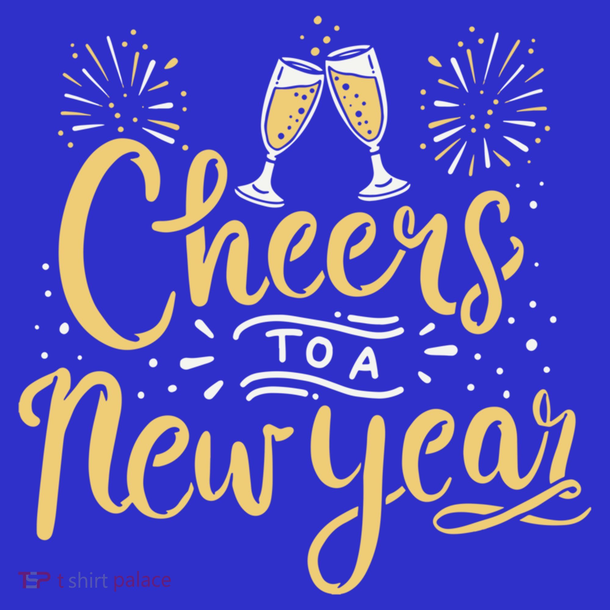 M156 Cheer To A New Year Funny Happy New Year Wine Party Gift Women's Tank Top
