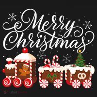 Merry Christmas Train Santa Claus Gingerbread House Pajamas Apron thumb 3