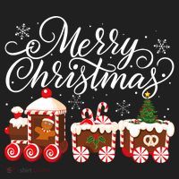 Merry Christmas Train Santa Claus Gingerbread House Pajamas Beanie thumb 2