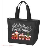 Merry Christmas Train Santa Claus Gingerbread House Pajamas Tote Bag thumb 3