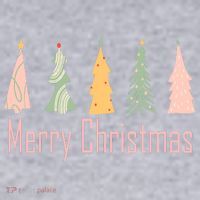 Merry Christmas Trees Cute Holiday Women's Racerback Cropped Tank thumb 2