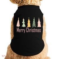 Merry Christmas Trees Cute Holiday Doggie Tank thumb 0