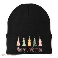 Merry Christmas Trees Cute Holiday Beanie thumb 0