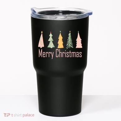 Merry Christmas Trees Cute Holiday Tumbler
