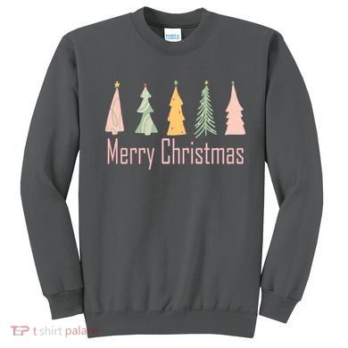 Merry Christmas Trees Cute Holiday Sweatshirt