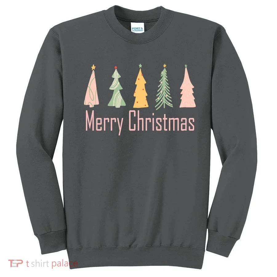 Merry Christmas Trees Cute Holiday Sweatshirt
