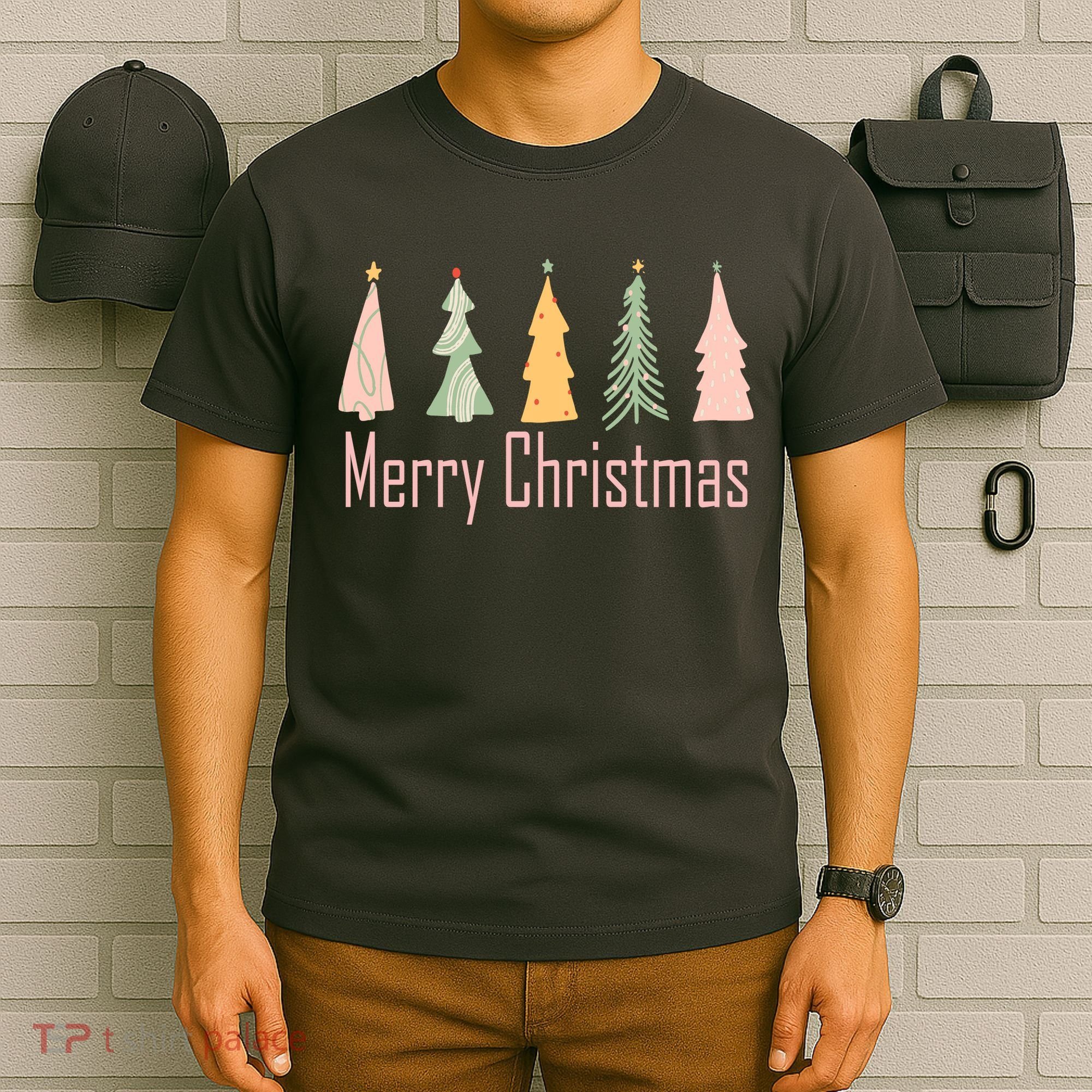 Merry Christmas Trees Cute Holiday T-Shirt