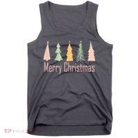 Merry Christmas Trees Cute Holiday Tank Top thumb 0
