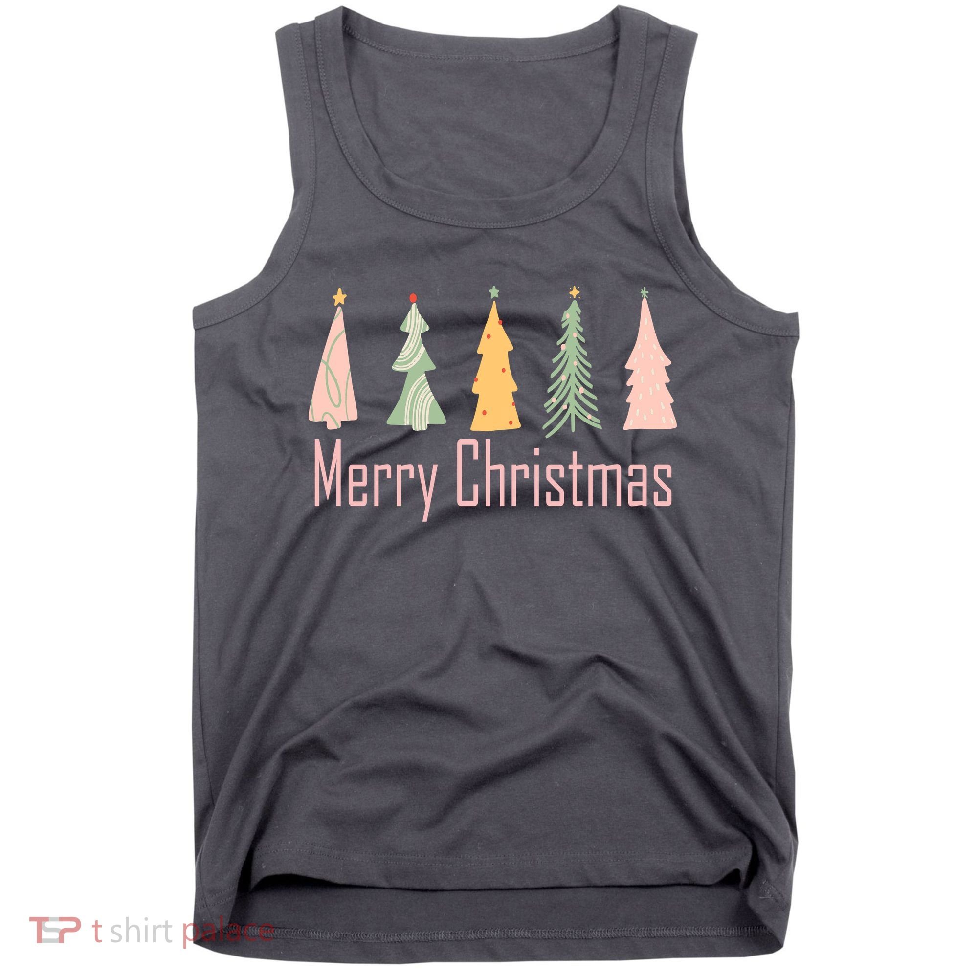 Merry Christmas Trees Cute Holiday Tank Top