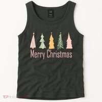 Merry Christmas Trees Cute Holiday Tank Top thumb 2