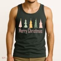 Merry Christmas Trees Cute Holiday Tank Top thumb 3