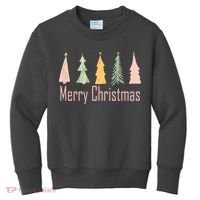 Merry Christmas Trees Cute Holiday Kids Sweatshirt thumb 0