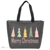 Merry Christmas Trees Cute Holiday Tote Bag thumb 0