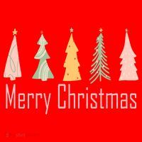 Merry Christmas Trees Cute Holiday Santa Hat thumb 1