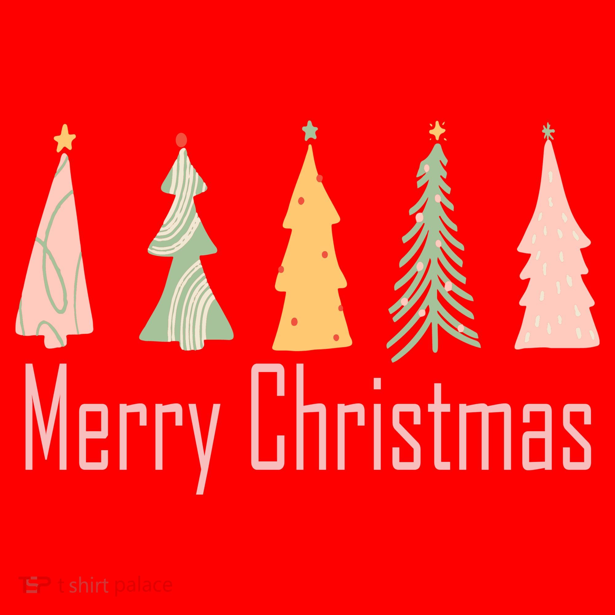 Merry Christmas Trees Cute Holiday Santa Hat