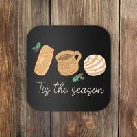 Mexican Christmas Tis The Season Tamale Concha Cafe De Olla  Coaster thumb 0
