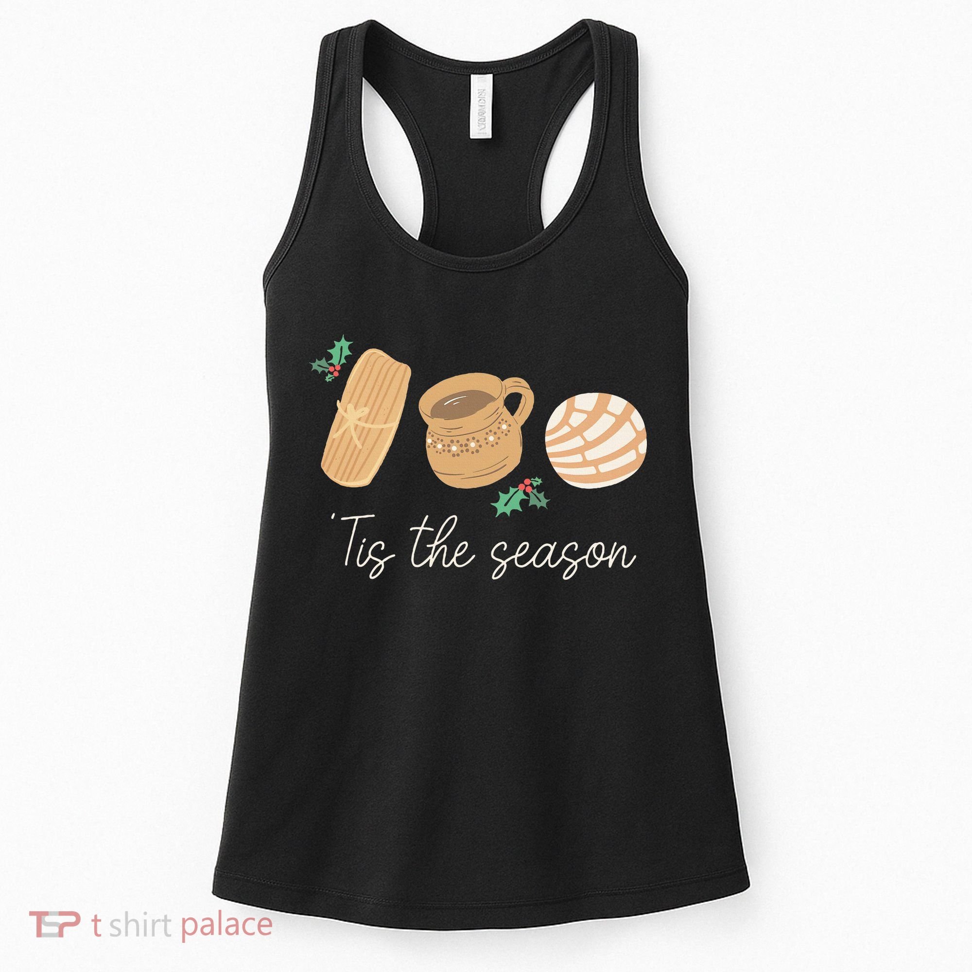 Mexican Christmas Tis The Season Tamale Concha Cafe De Olla  Women's Tank Top