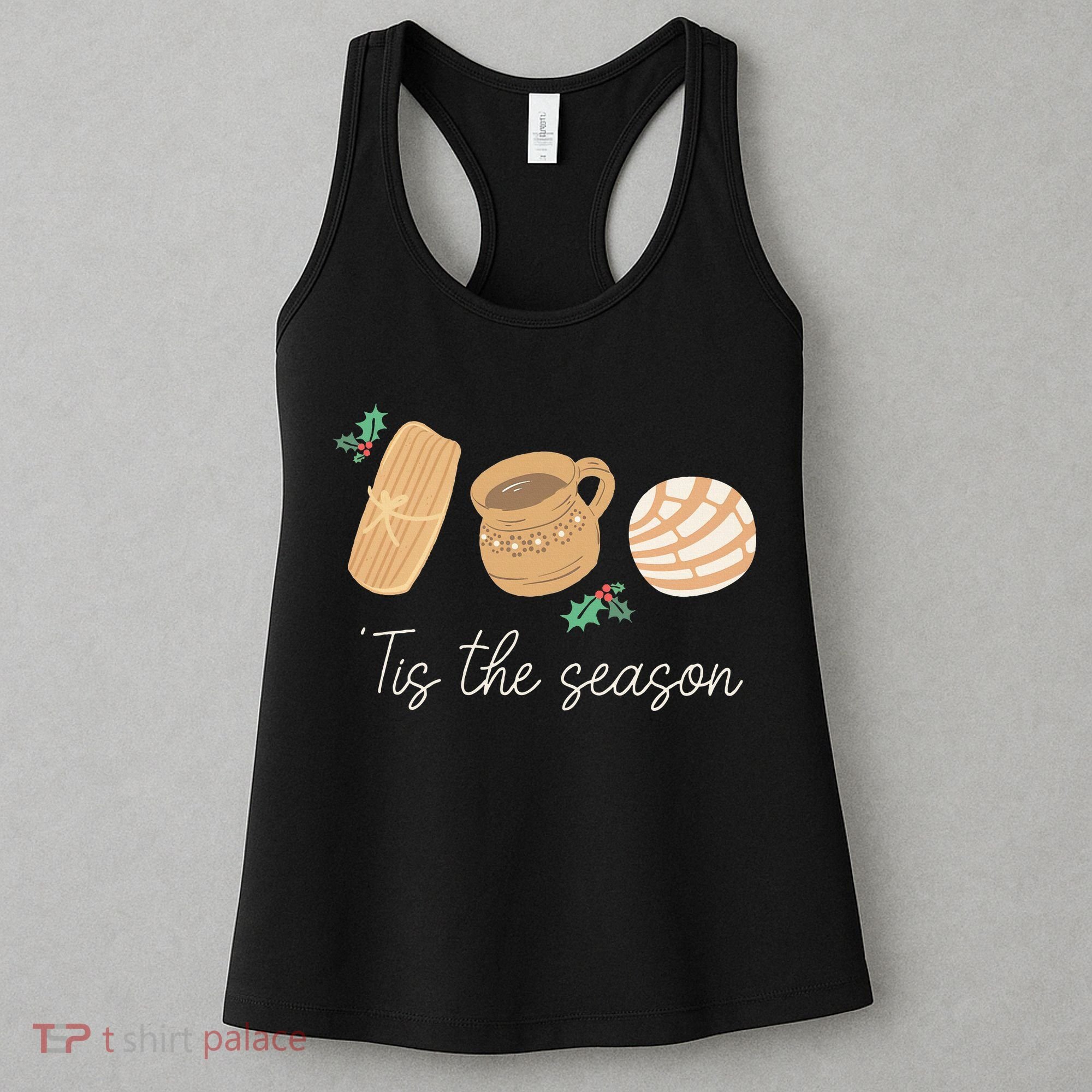 Mexican Christmas Tis The Season Tamale Concha Cafe De Olla  Women's Tank Top