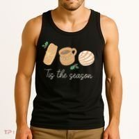 Mexican Christmas Tis The Season Tamale Concha Cafe De Olla  Tank Top thumb 3