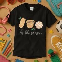 Mexican Christmas Tis The Season Tamale Concha Cafe De Olla  Kids T-Shirt thumb 3