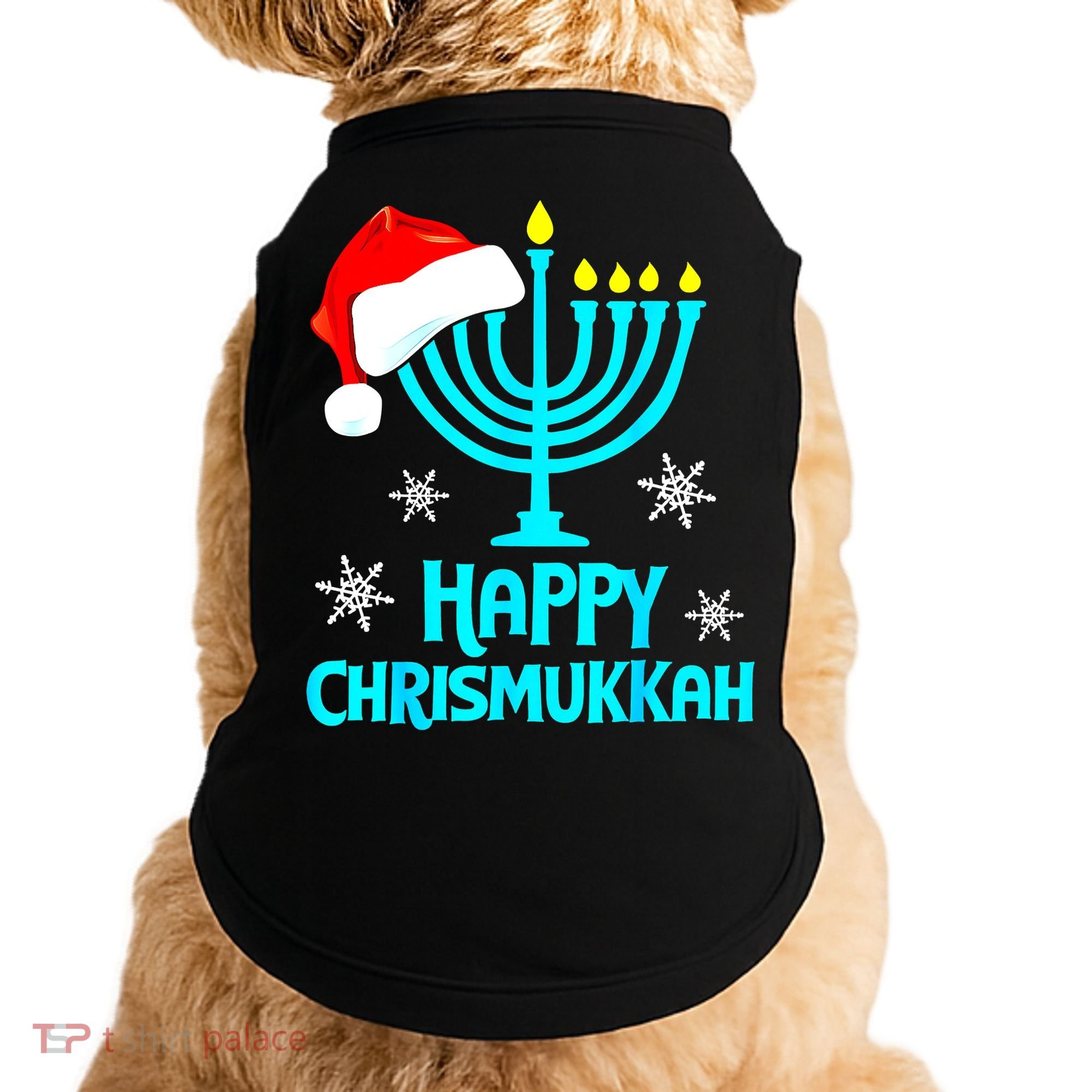 Merry Chrismukkah Ugly Xmas Funny Hanukkah Christmas Doggie Tank