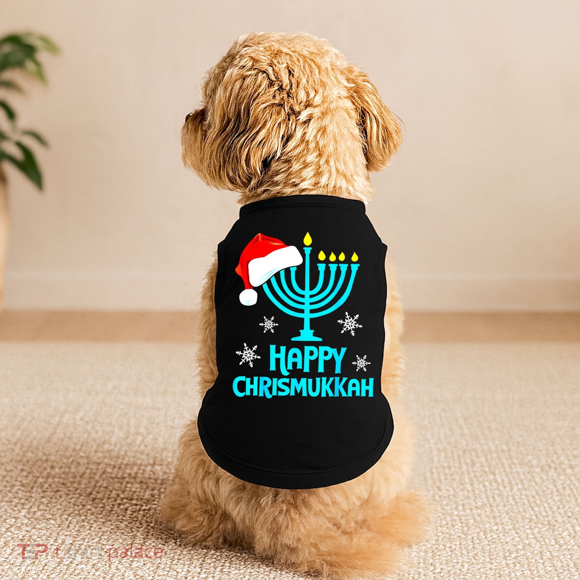 Merry Chrismukkah Ugly Xmas Funny Hanukkah Christmas Doggie Tank