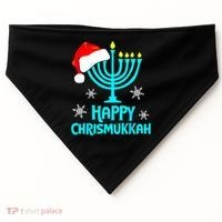 Merry Chrismukkah Ugly Xmas Funny Hanukkah Christmas USA-Made Doggie Bandana thumb 0