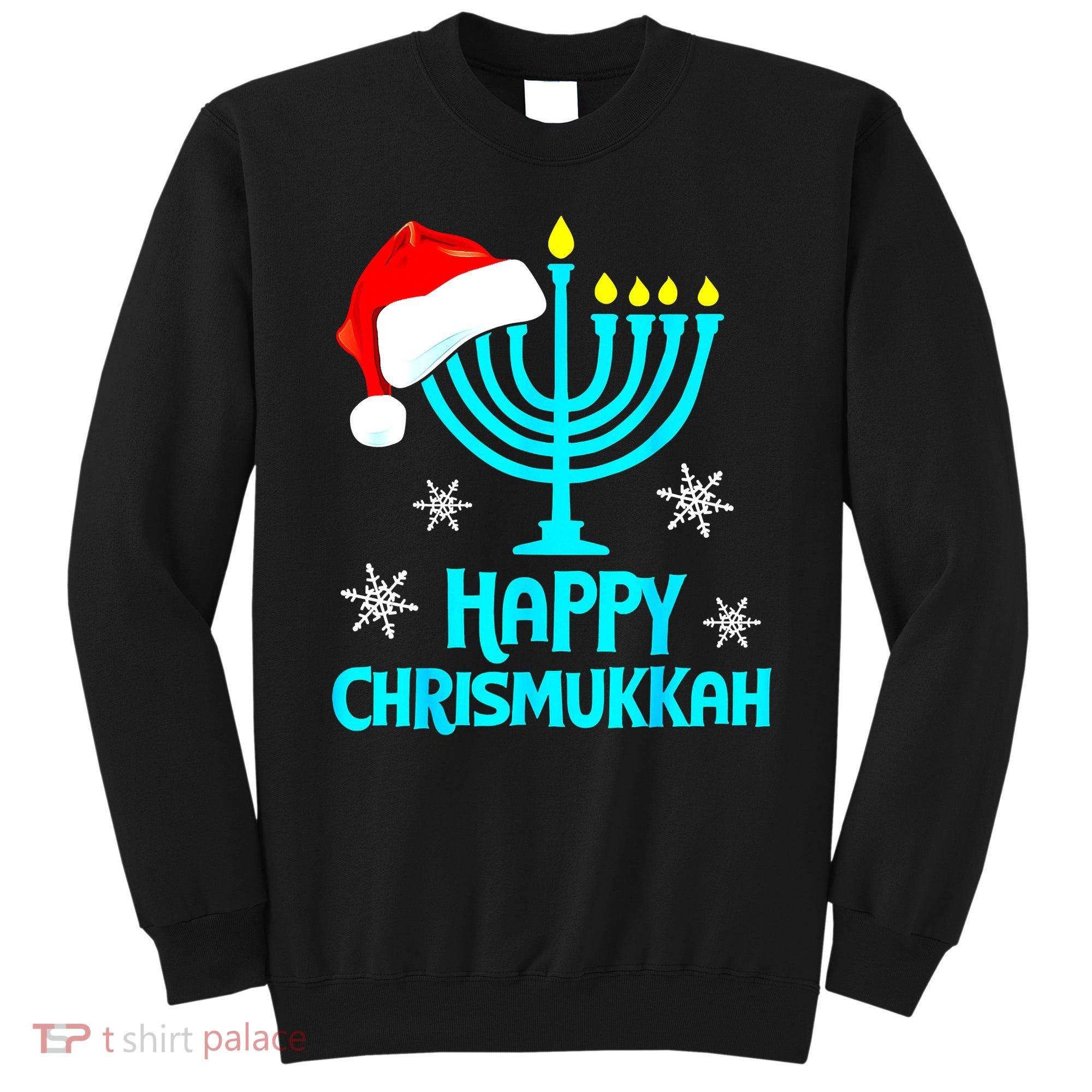 Merry Chrismukkah Ugly Xmas Funny Hanukkah Christmas Sweatshirt