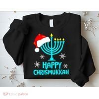 Merry Chrismukkah Ugly Xmas Funny Hanukkah Christmas Sweatshirt thumb 2