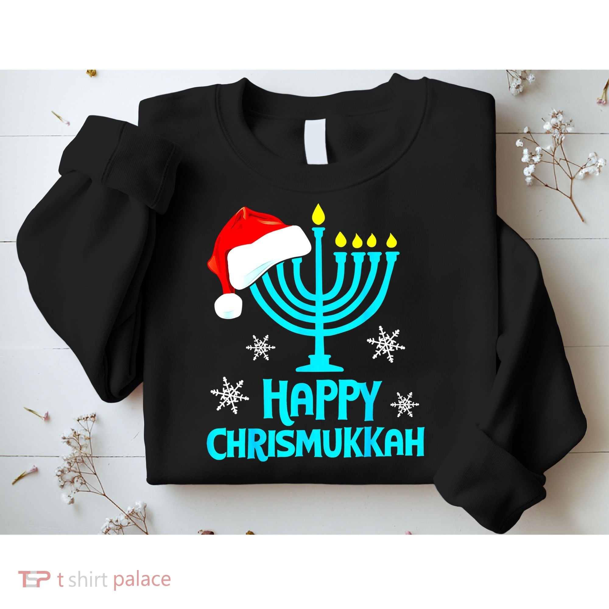 Merry Chrismukkah Ugly Xmas Funny Hanukkah Christmas Sweatshirt