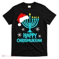 Merry Chrismukkah Ugly Xmas Funny Hanukkah Christmas T-Shirt thumb 0