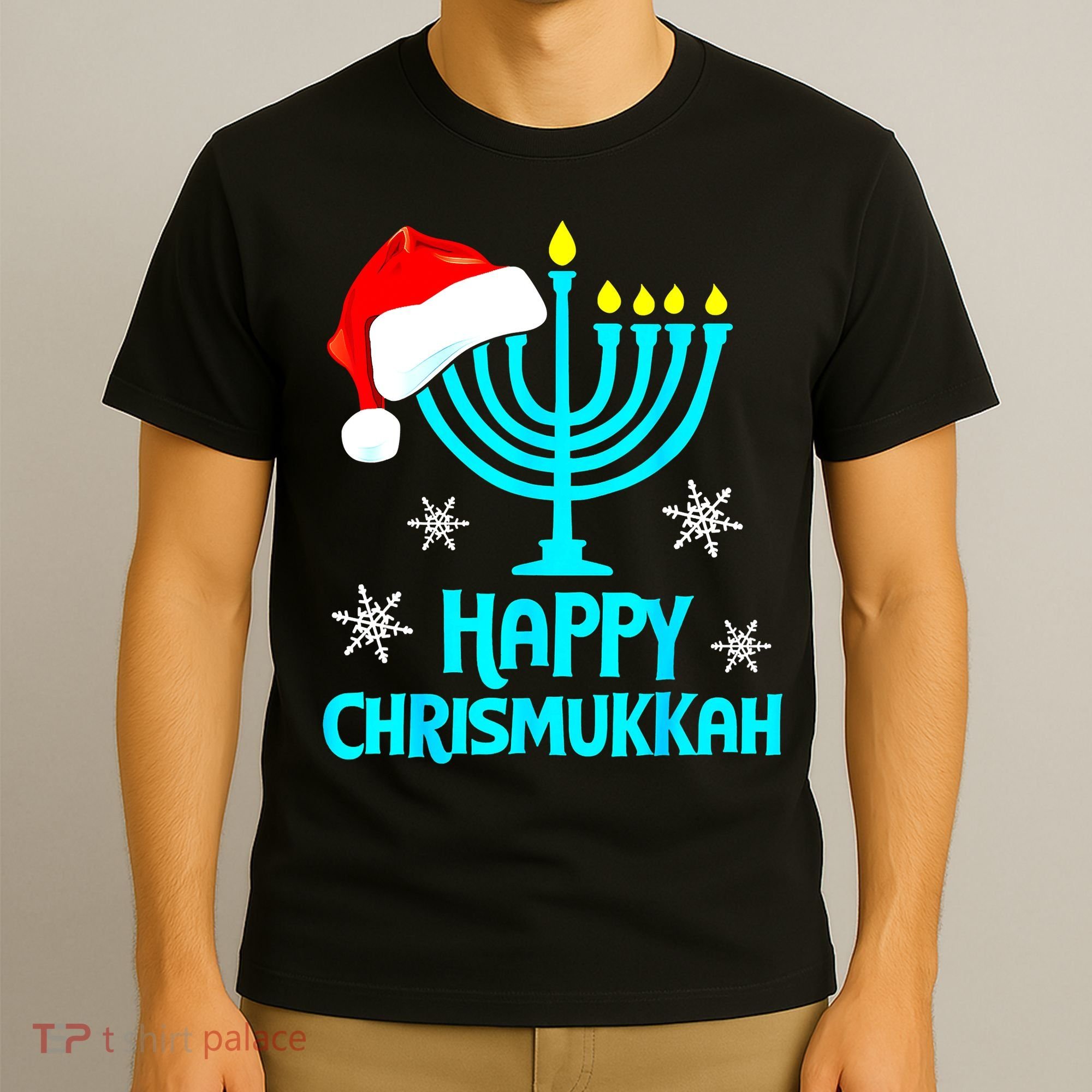 Merry Chrismukkah Ugly Xmas Funny Hanukkah Christmas T-Shirt