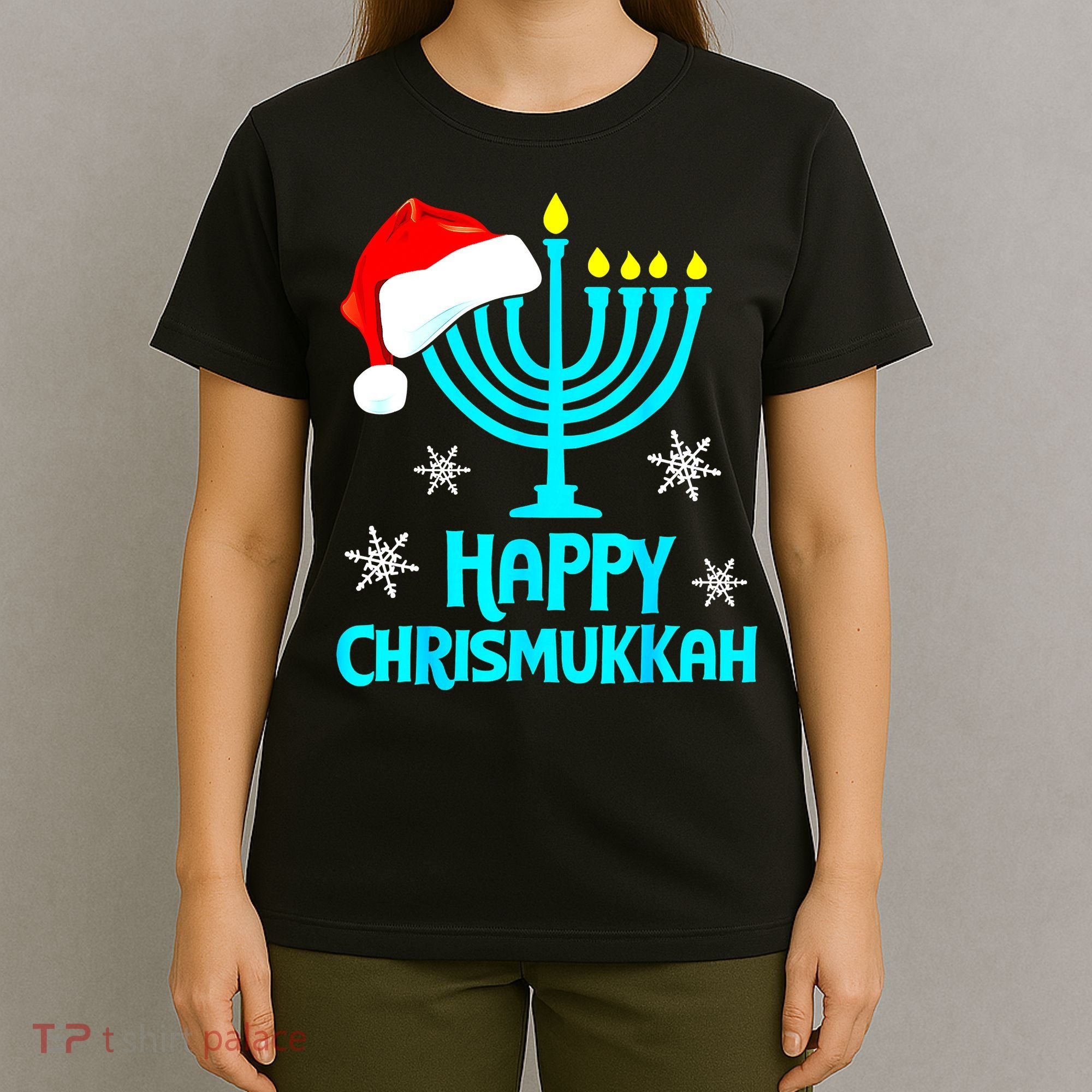 Merry Chrismukkah Ugly Xmas Funny Hanukkah Christmas T-Shirt
